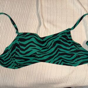 Xhilaration Teal and Black Bikini Top